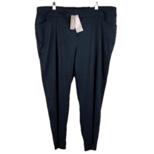 Chico's Jasper So Slimming Teal Diamond Mid Rise Brigitte Slim Leg Ankle Pant